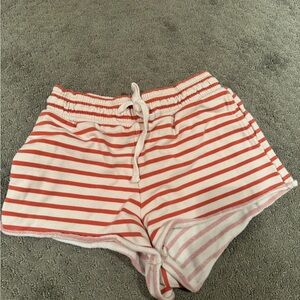 American Eagle Outfitters Red and White Striped Shorts